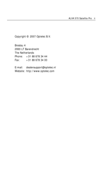 Optelec ALVA 570 Satellite Pro Manual