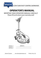 Diamond Products ICON F2000 Operator's Manual