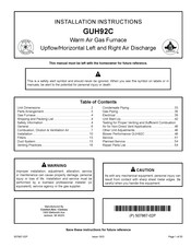 Allied GUH92C Installation Instructions Manual