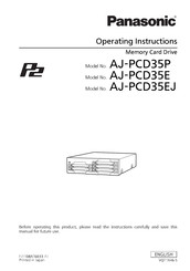 Panasonic AJ-PCD35EJ Operating Instructions Manual