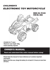 Hunter Products TR1529 Owner's Manual