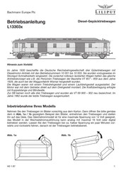 Bachmann Liliput L13303 Series Instruction Sheet