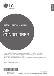 LG AMNQ12GTRA1 Installation Manual