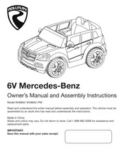 Rollplay W488AC-PW Owner's Manual And Assembly Instructions