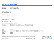 Balboa BP100UX Tech Sheet