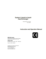 Neslab System I Liquid to Liquid Instruction And Operation Manual