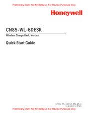 Honeywell CN85-WL-6DESK Quick Start Manual