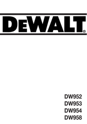 DeWalt DW952 Manual