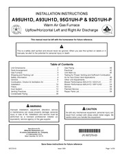 Allied Air 95G1UH-P Installation Instructions Manual