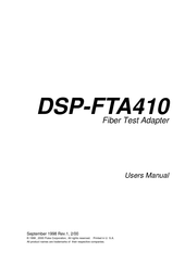 Fluke DSP-FTA410 User Manual