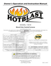 United States Stove Company HotBlast 1331E Owner's Operation And Instruction Manual