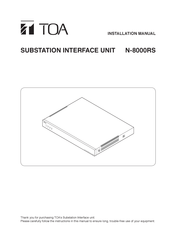 Toa N-8000RS Installation Manual