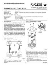 System Sensor M500SA Installation And Maintenance Instructions