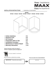 MAAX 107224 Installation Instructions Manual