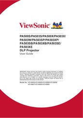 ViewSonic PA503XE User Manual