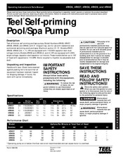 teel 4RH37 Operating Instructions & Parts Manual
