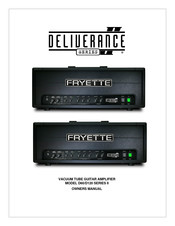 Fryette DELIUERANCE II Series Owner's Manual