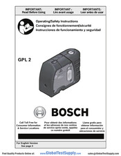 Bosch GPL2 Operating/Safety Instructions Manual