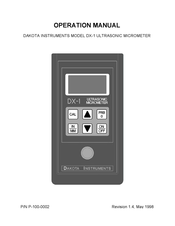 Dakota DX-1 Operation Manual