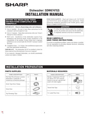 Sharp SDW6747GS Installation Manual