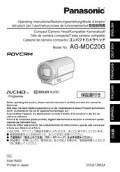 Panasonic Povcam AG-MDC20G Operating Instructions Manual