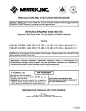 Mestek 44490120 Installation And Operation Instructions Manual