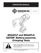 Textron GREENLEE GATOR EK6ATLX Operation Manual