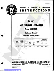 Westinghouse De-ion 50-DH-350 Instructions Manual