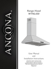Ancona WTNL430 User Manual And Installation Instructions