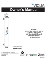 Viqua Sterilight SV5Q-PA Owner's Manual