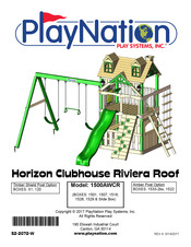 PlayNation Play Systems Horizon Clubhouse Riviera Roof 1500AWCR Assembly Instructions Manual