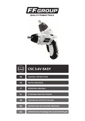 F.F. Group CSC 3.6V EASY Original Instructions Manual