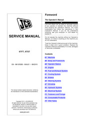 jcb 6TST Operator's Manual