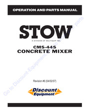 MULTIQUIP STOW CMS-44S Operation And Parts Manual
