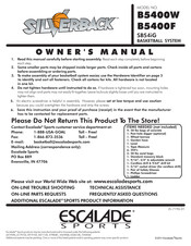 ESCALADE SILVERBACK SB54iG Owner's Manual