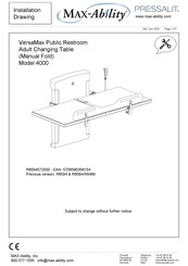 Max-Ability PRESSALIT VersaMax 4000 Installation Drawing Manual