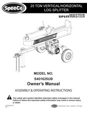 Speeco SPLITMASTER S401625UB Owner's Manual