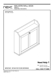 Next MALVERN 960615 Assembly Instructions Manual