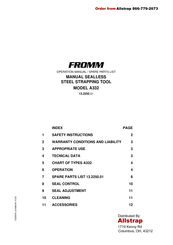 Fromm A332 Operation Manual