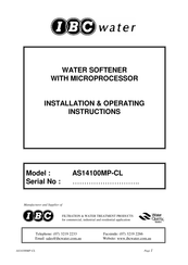 Ibc Water AS14100MP-CL Installation & Operating Instructions Manual