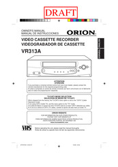 Orion VR313A Owner's Manual