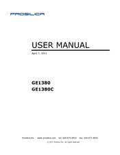 Prosilica GE1380C User Manual