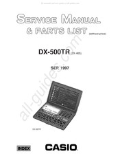Casio DX-500TR Service Manual & Parts List