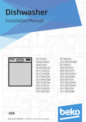 Beko DDT36430XIH Installation Manual
