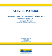 New Holland ZCMB11001 Service Manual