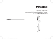 Panasonic ER-GD20 Operating Instructions Manual