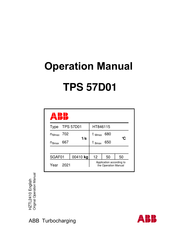 Abb TPS 57D01 Operation Manual