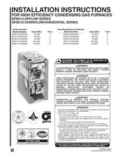 Rheem GF901D075AS36 Installation Instructions Manual