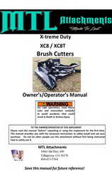 MTL XC8T Owner's/Operator's Manual