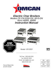 Omcan CE-CN-0610-DN Instruction Manual